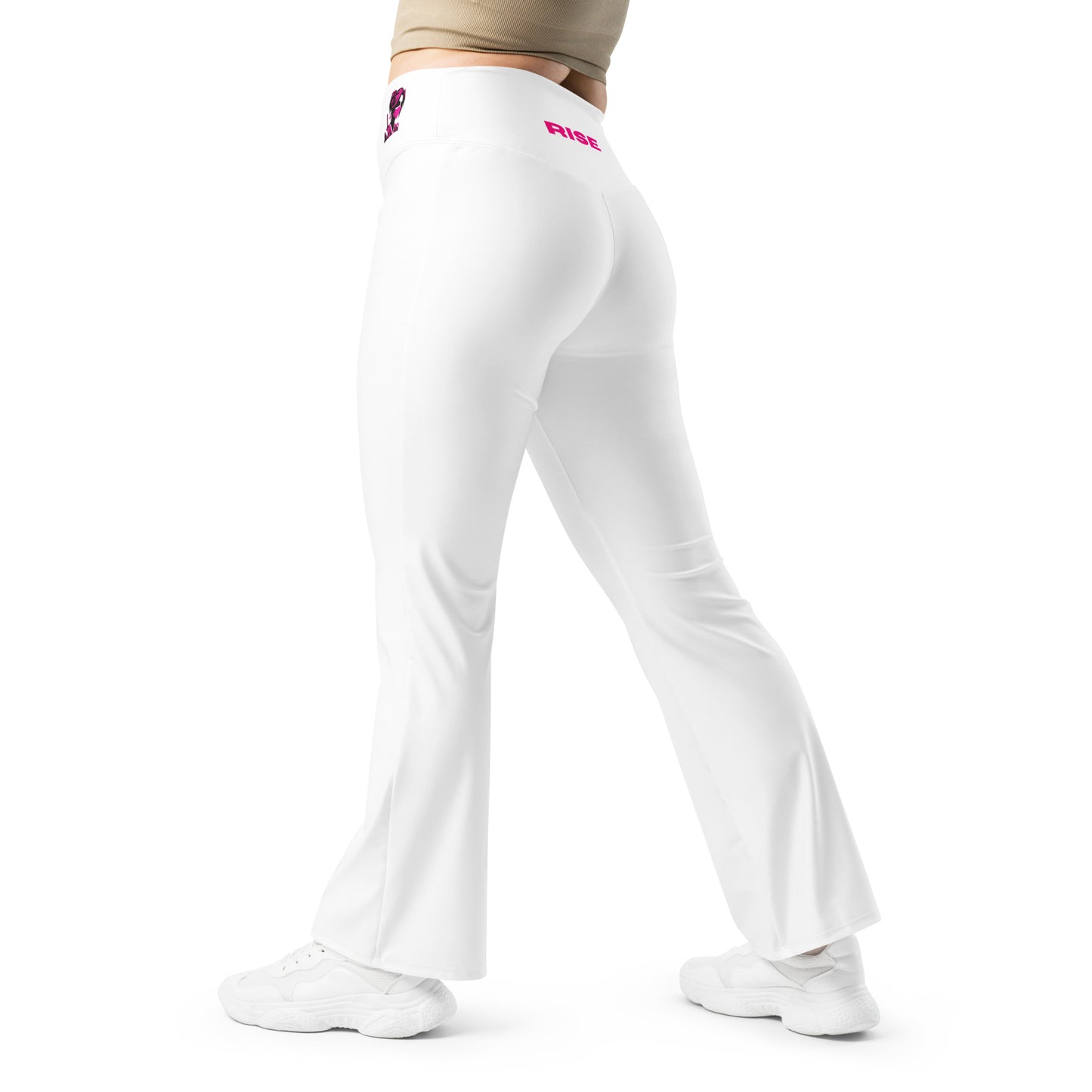 VALIANT WORLD Women's Flare Leggings (White)