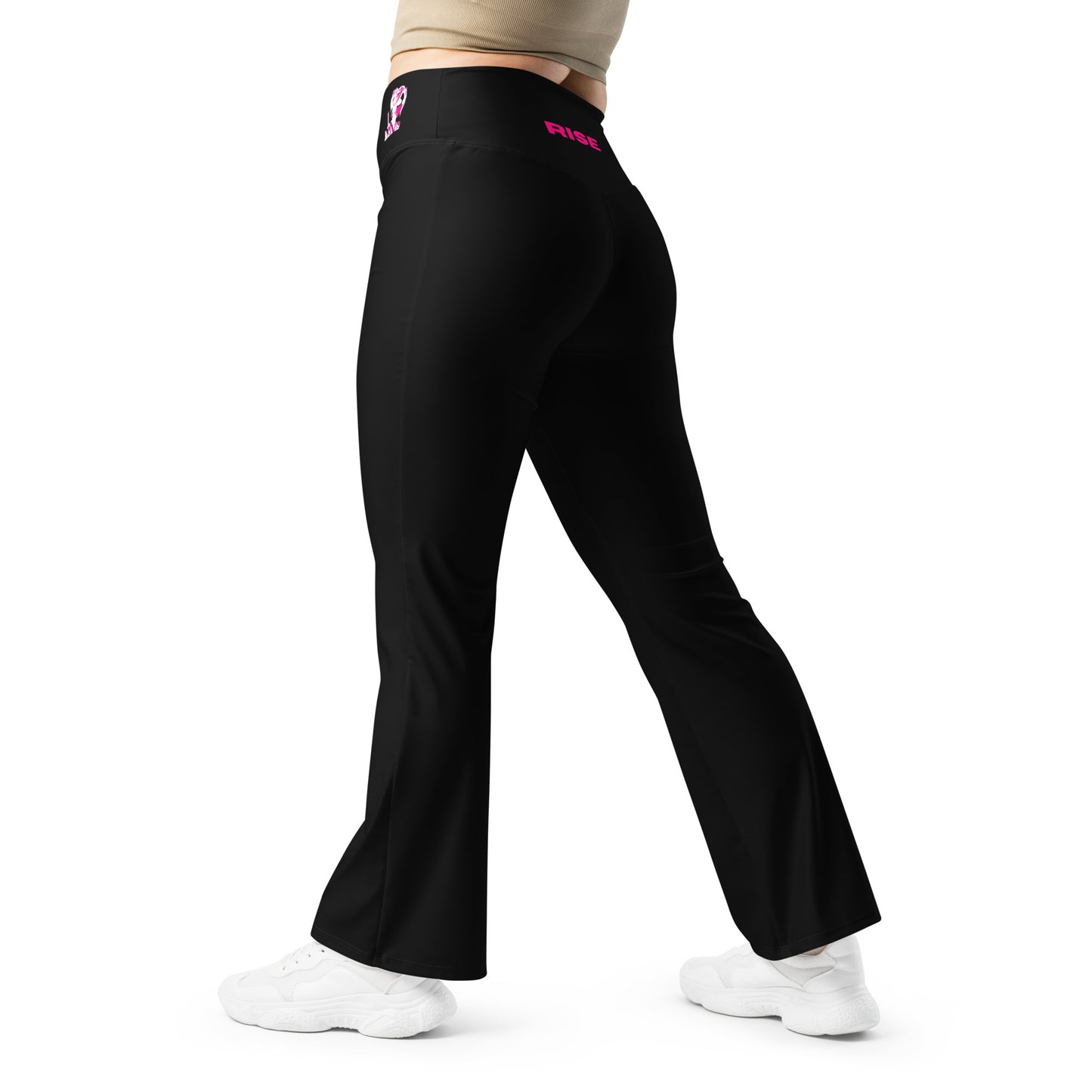 VALIANT WORLD Women's Flare Leggings (Black)