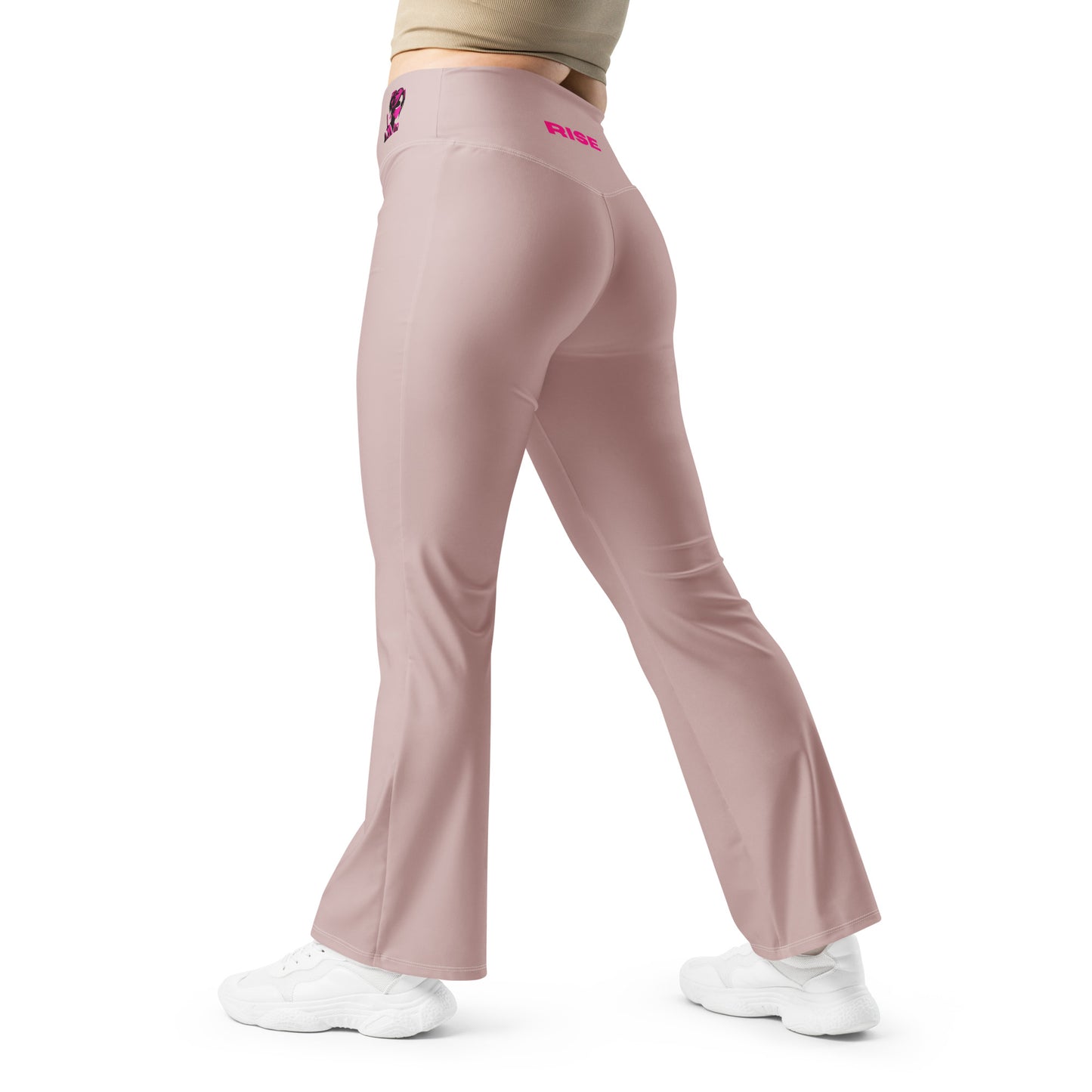 VALIANT WORLD Women's Flare Leggings (Dusty Rose)