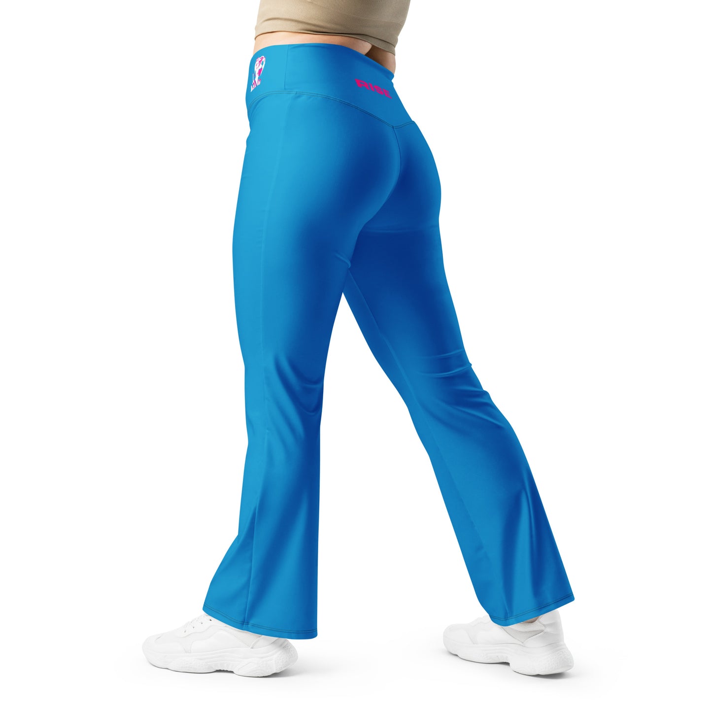 VALIANT WORLD Women's Flare Leggings (Bright Blue)