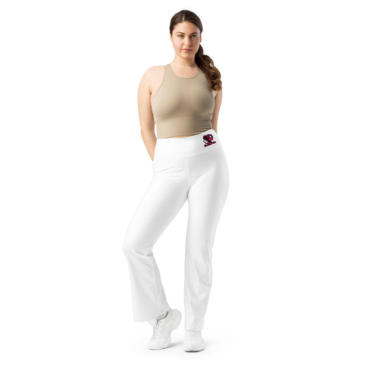 VALIANT WORLD Women's Flare Leggings (White)