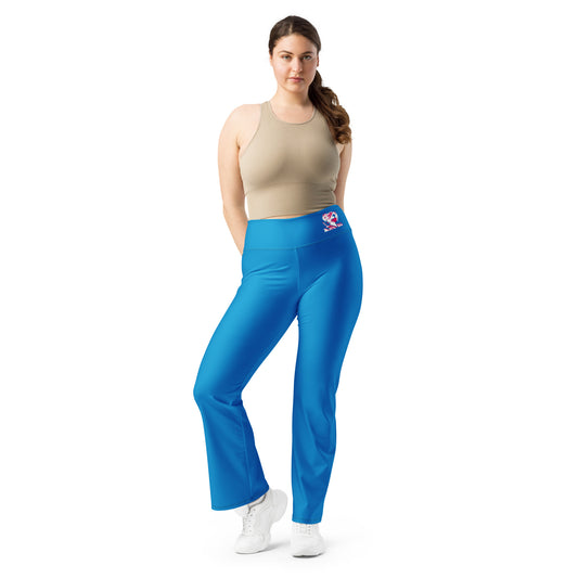 VALIANT WORLD Women's Flare Leggings (Bright Blue)