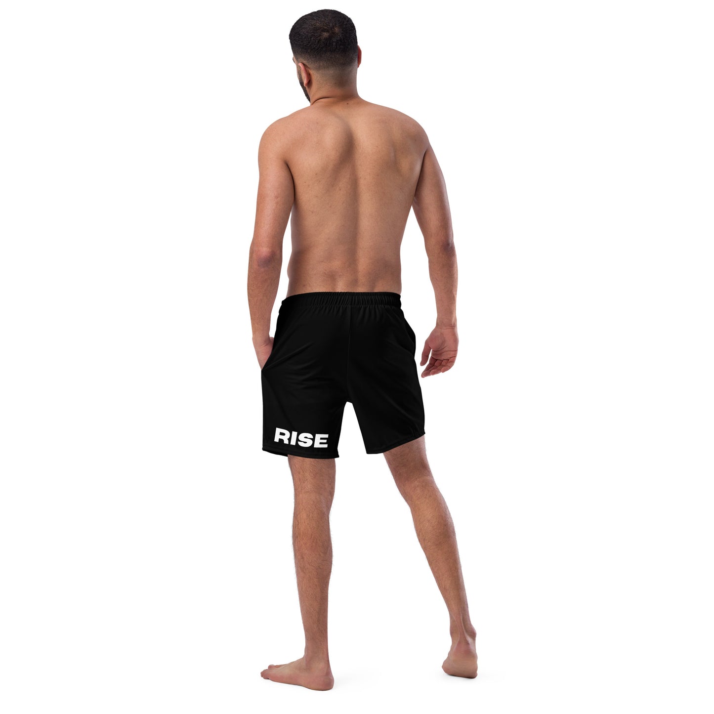 VALIANT WORLD Men's Recycled Swim Trunks (Black)