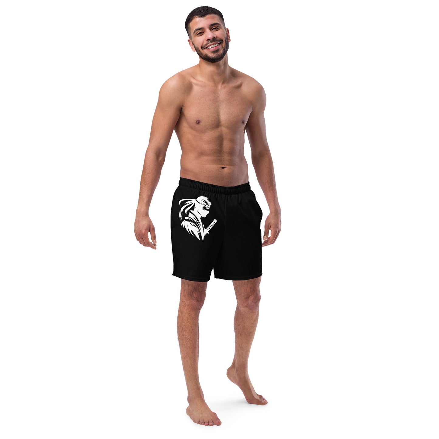 VALIANT WORLD Men's Recycled Swim Trunks (Black)