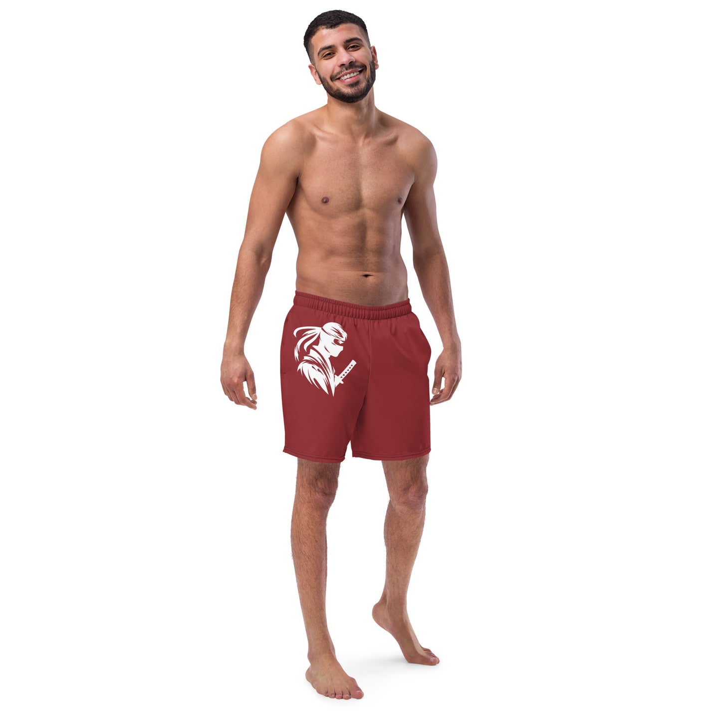 VALIANT WORLD Men's Recycled Swim Trunks (Claret)