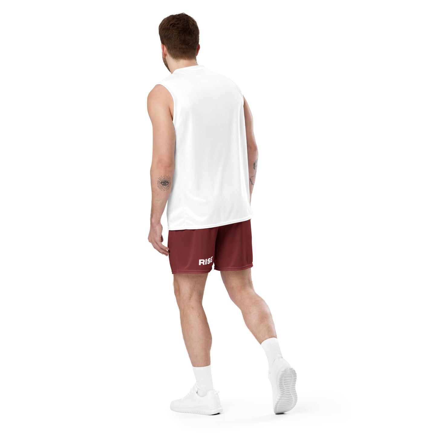 VALIANT WORLD Men's Mesh Shorts (Claret)