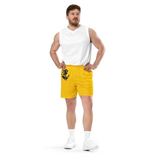 VALIANT WORLD Men's Mesh Shorts (Gold)