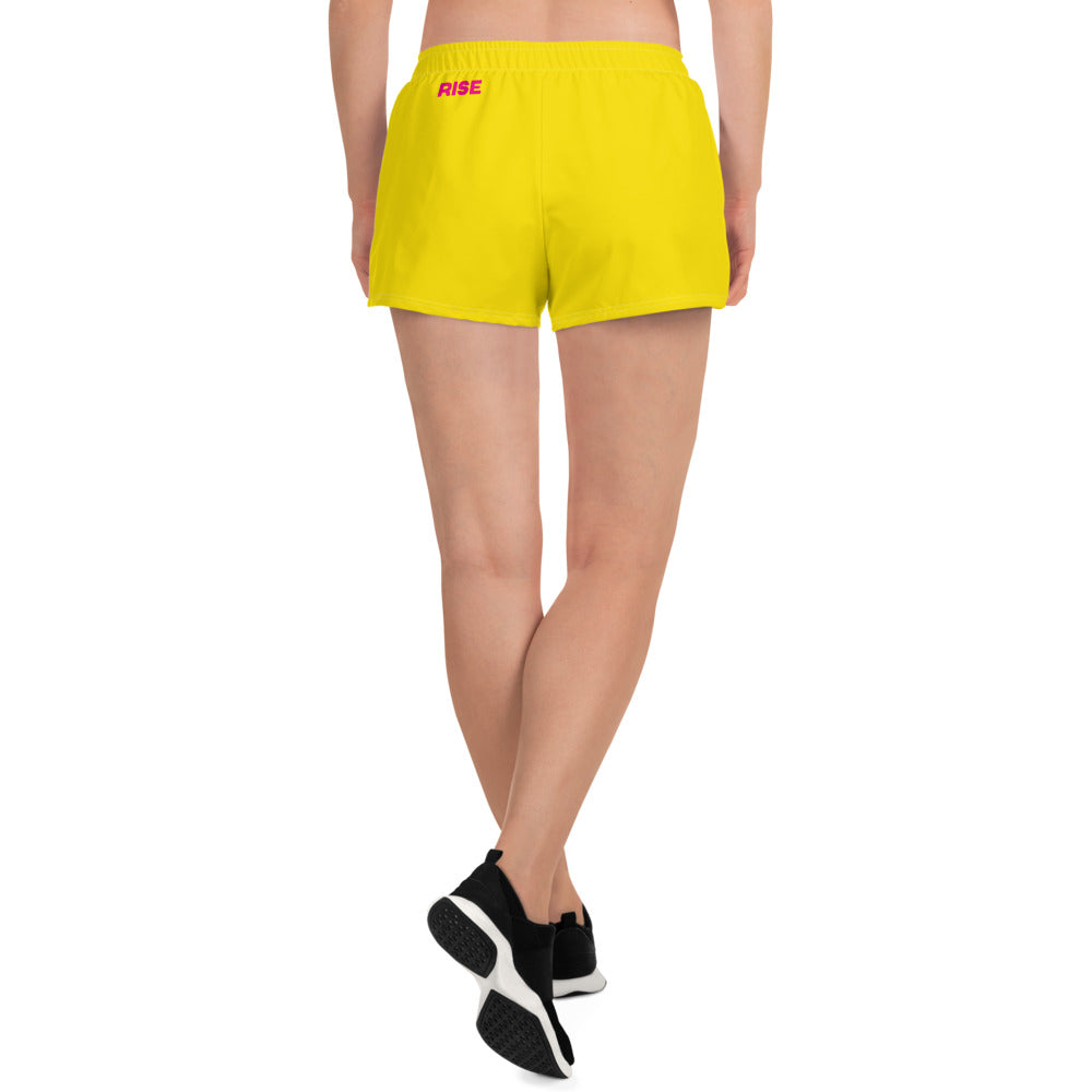 VALIANT WORLD Women's Athletic Shorts (Bright Yellow)