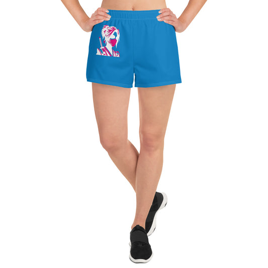 VALIANT WORLD Women's Athletic Shorts (Bright Blue)