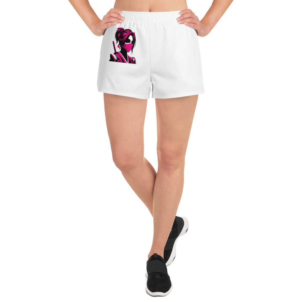 VALIANT WORLD Women's Athletic Shorts (White)