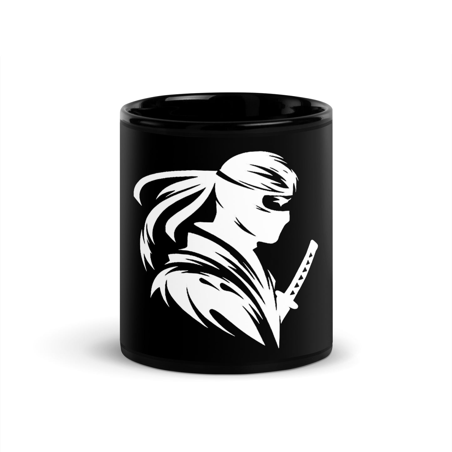 VALIANT WORLD Classic Black Glossy Mug (Male Ninja)