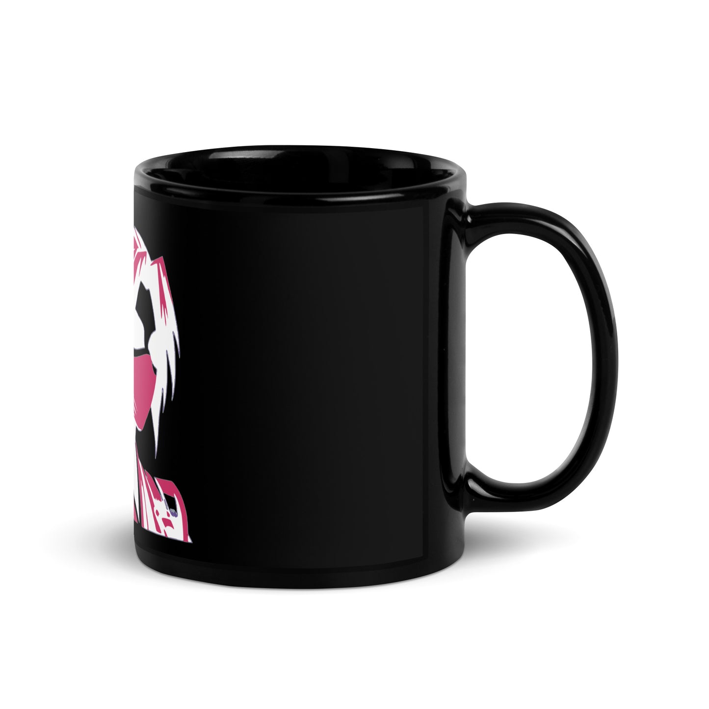 VALIANT WORLD Classic Black Glossy Mug (Female Ninja)