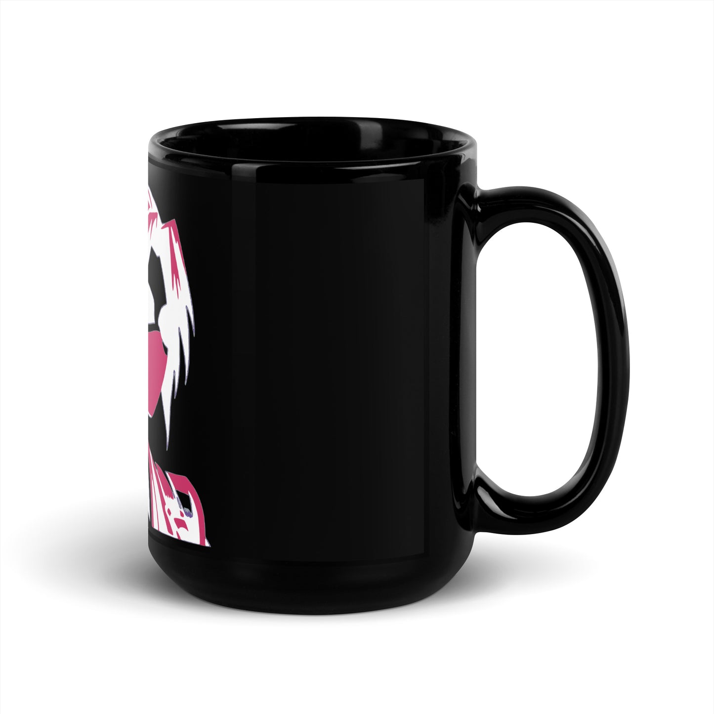 VALIANT WORLD Classic Black Glossy Mug (Female Ninja)