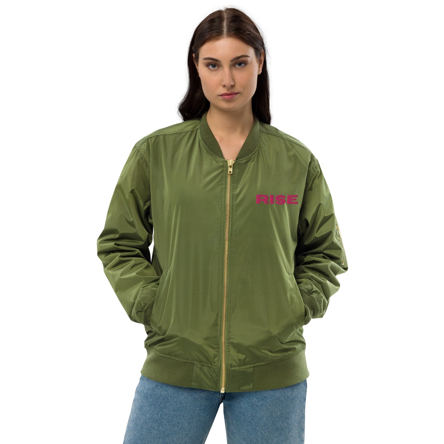 VALIANT WORLD Classic Women's Premium Recycled Bomber Jacket