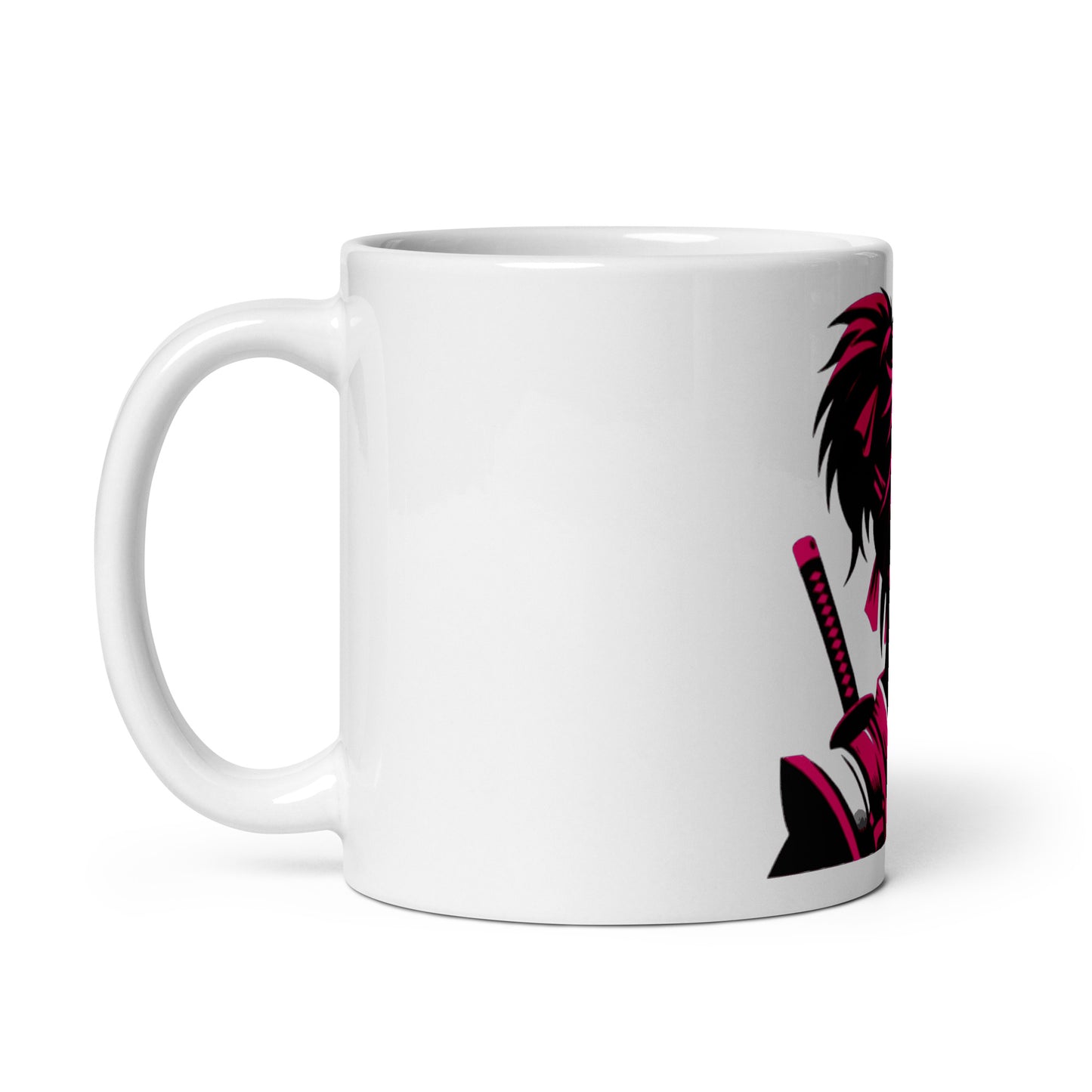 VALIANT WORLD Classic White Glossy Mug (Female Ninja)