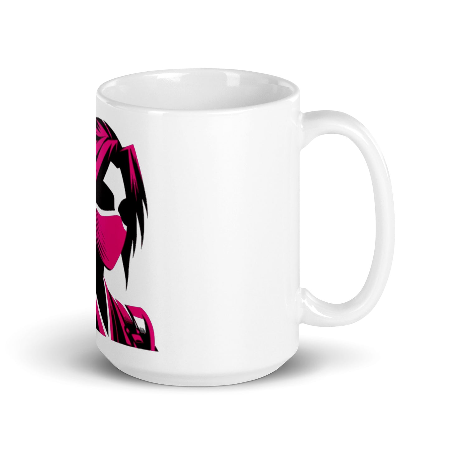 VALIANT WORLD Classic White Glossy Mug (Female Ninja)