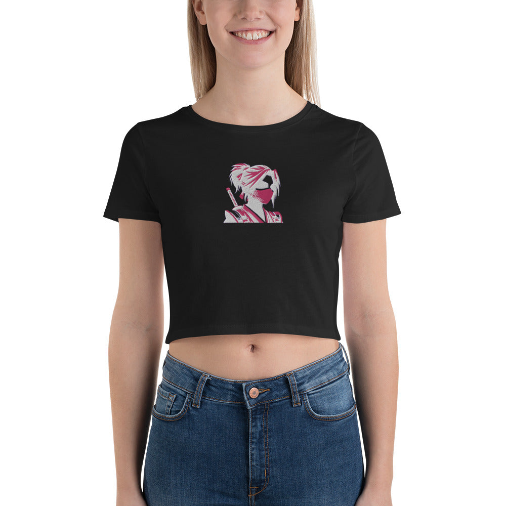 VALIANT WORLD Women’s Embroidered Crop Tee