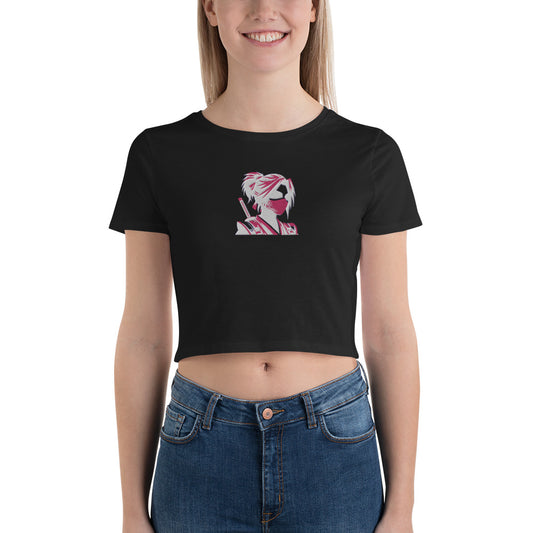 VALIANT WORLD Women’s Embroidered Crop Tee