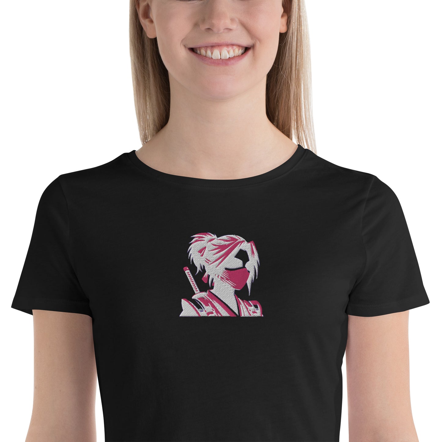 VALIANT WORLD Women’s Embroidered Crop Tee