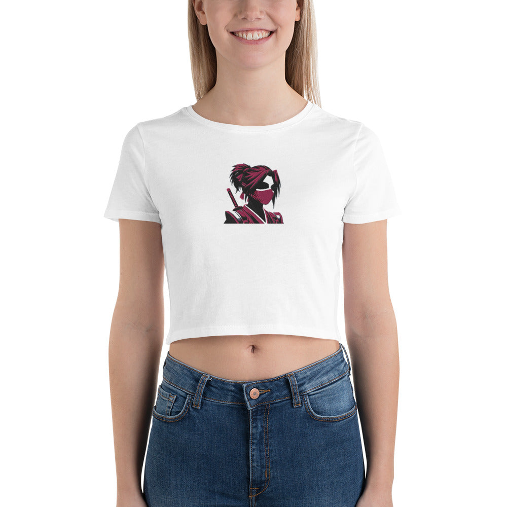 VALIANT WORLD Women’s Embroidered Crop Tee