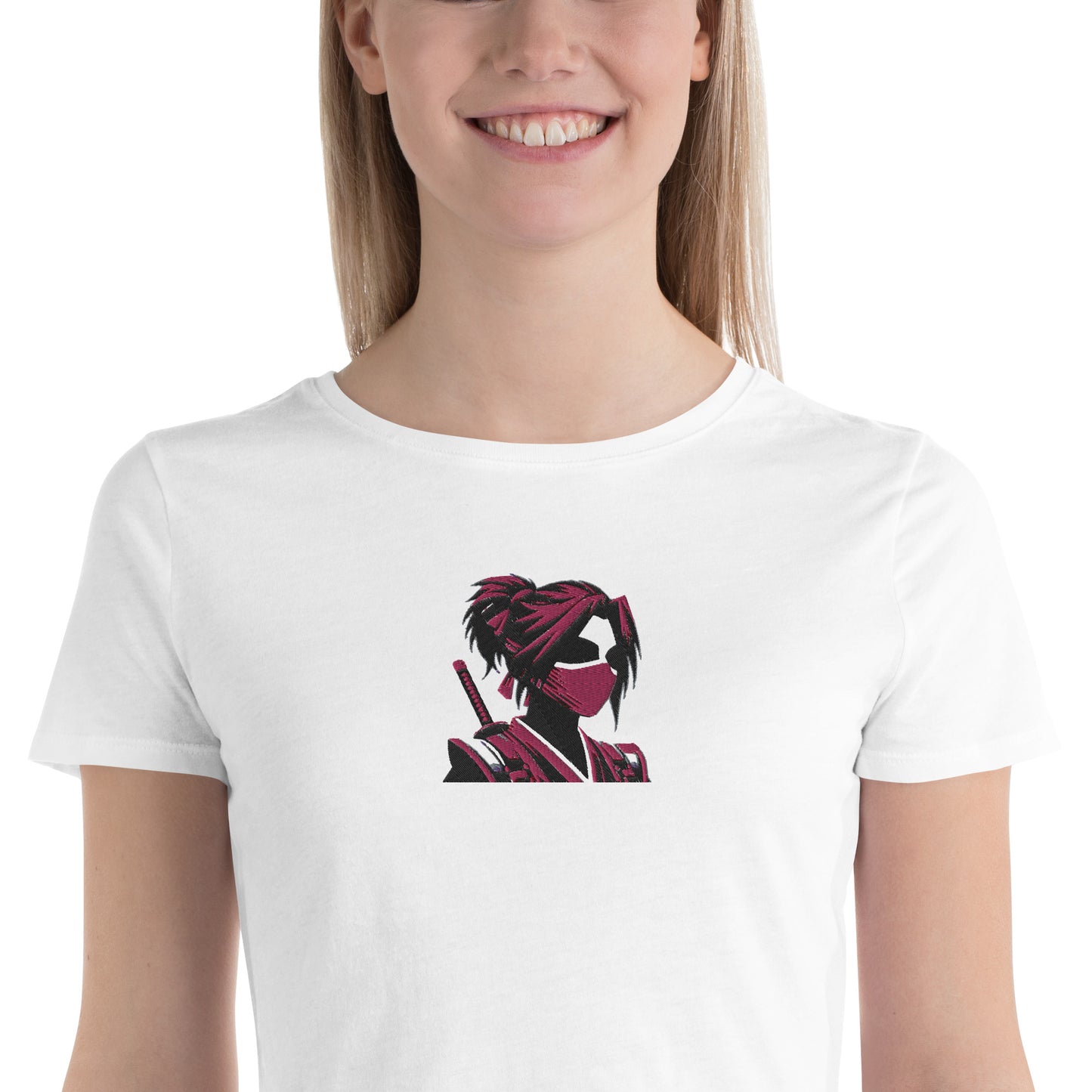 VALIANT WORLD Women’s Embroidered Crop Tee