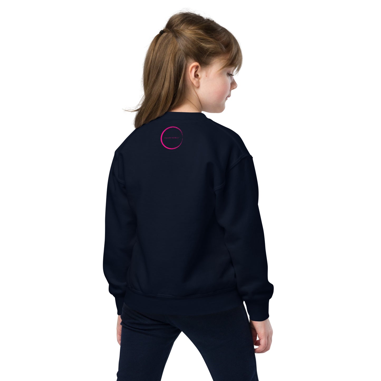 VALIANT WORLD Classic Youth Girls Crewneck Sweatshirt