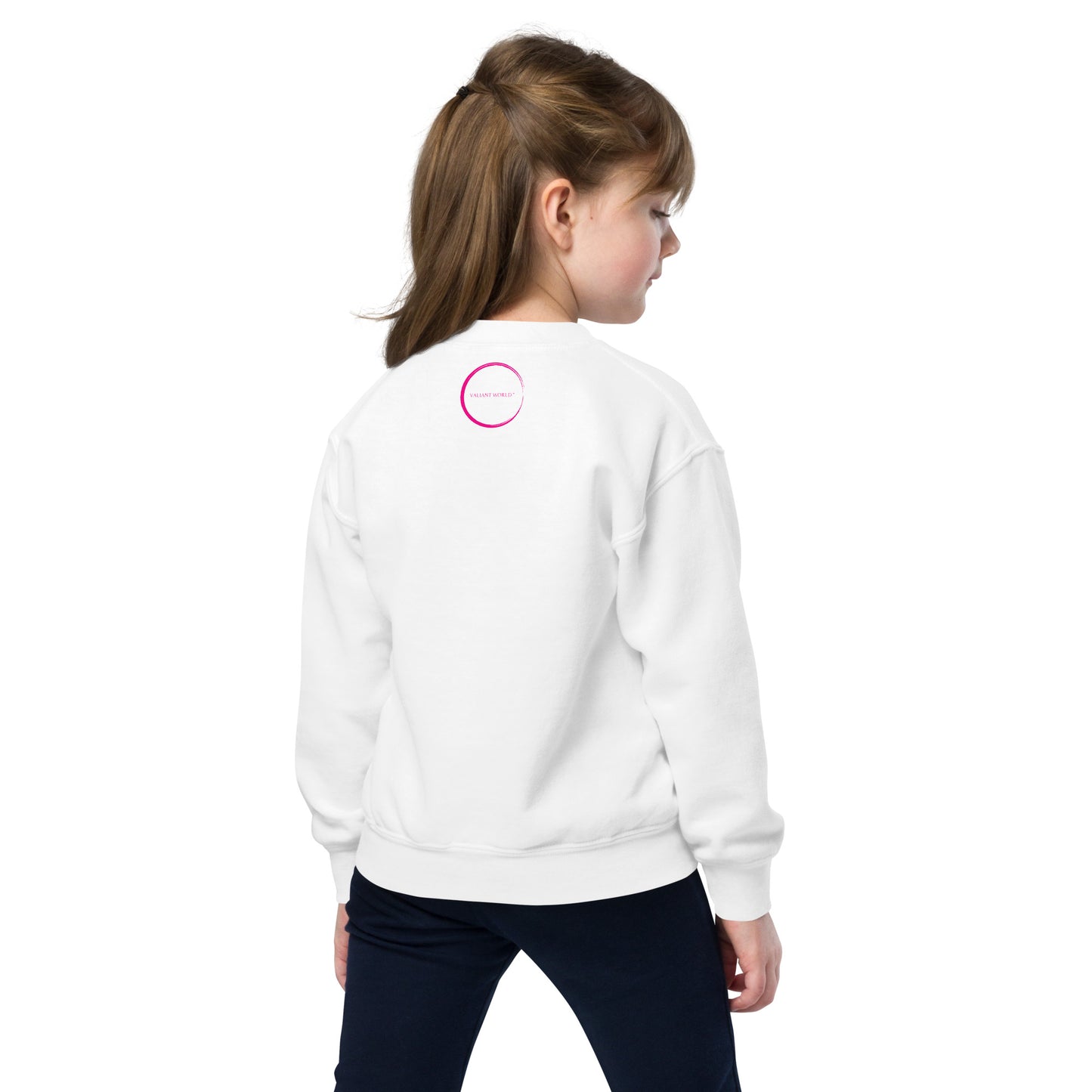 VALIANT WORLD Classic Youth Girls Crewneck Sweatshirt